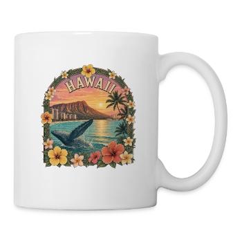 Hawaii Reise Aloha Inseln Urlaub Vintage Geschenk - Tasse - Weiß - Rechts