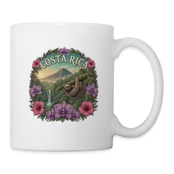 Costa Rica – Pura Vida Tropen Reise Geschenk - Tasse - Weiß - Rechts