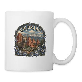 Colorado – USA State National Park Vintage Art - Tasse - Weiß - Rechts