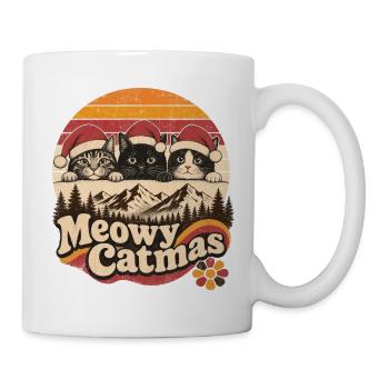 Katze Meowy catmas Weihnachten - Tasse - Weiß - Rechts