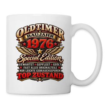 Oldtimer Baujahr 1976 – Special Edition - Tasse - Weiß - Rechts