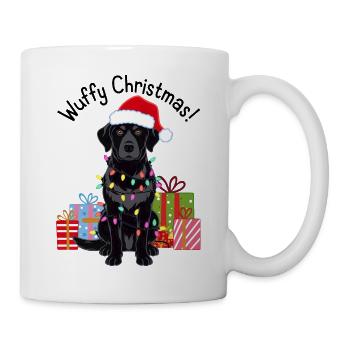 Hund Weihnachten Hunde Weihnachtspullover  - Tasse - Weiß - Rechts