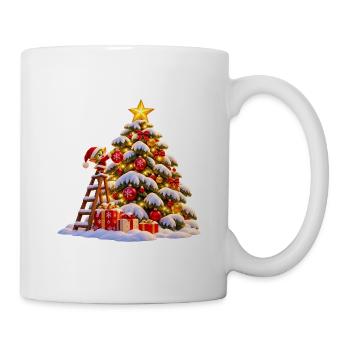 Winterlicher Weihnachtsbaum mit Stern Wenuma  - Tasse - Weiß - Rechts
