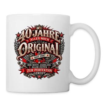 40 Jahre 1987 – Vintage Rock Jahrgang - Tasse - Weiß - Rechts
