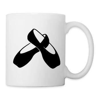 Ballettschuhe schwarz Ballett Tänzerin Geschenk  - Tasse - Weiß - Rechts