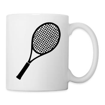 Tennisschläger Tennis Geschenk Tennisspieler - Tasse - Weiß - Rechts