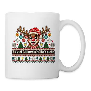 Glühwein Humor Ugly Christmas Party Weihnachten - Tasse - Weiß - Rechts
