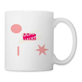 sozial erschöpft - Tasse - Weiß - Rechts