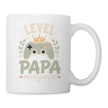 Level Vater freigeschaltet - Tasse - Weiß - Rechts