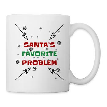 Santas Lieblingsproblem - Tasse - Weiß - Rechts