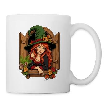 EG Hexe I Herbsthexe am Fenster I Harz Hexen Frau - Tasse - Weiß - Rechts