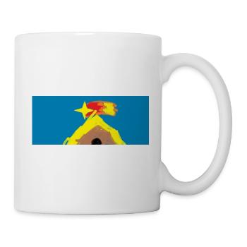 Hütte mit Kometenstern - Tasse - Weiß - Rechts