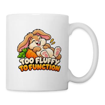Zu flauschig, um zu funktionieren – Lustiger Hase - Tasse - Weiß - Rechts