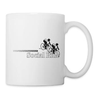Social Ride Retro Typography - Tasse - Weiß - Rechts