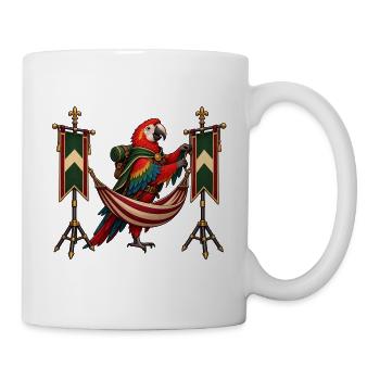 Papagei in königlicher Hängematte - Tasse - Weiß - Rechts