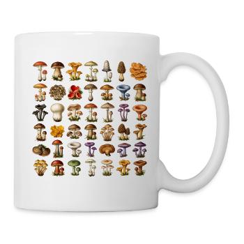 Pilze der Welt - Tasse - Weiß - Rechts