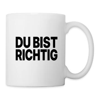 Du bist richtig – Selbstliebe & Selbstwert | AMFI - Tasse - Weiß - Rechts