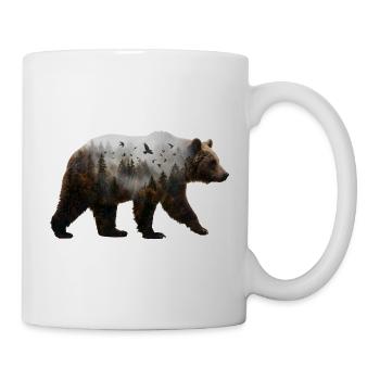 Bär mit Nebelwald - Tasse - Weiß - Rechts