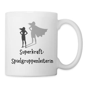 Superkraft__Spielgruppenleiterin - Tasse - Weiß - Rechts