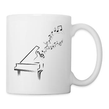Musiknoten Musik Musiker Notenschlüssel Noten - Tasse - Weiß - Rechts