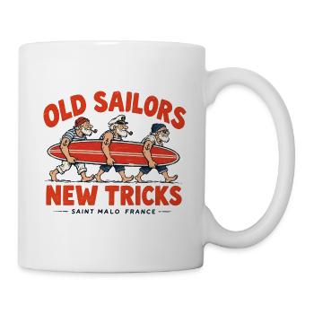 Old Sailors New Tricks Abschlag - Tasse - Weiß - Rechts