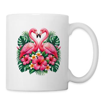 Niedlicher Flamingo Süße Flamingos - Tasse - Weiß - Rechts