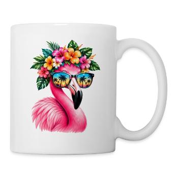 Niedlicher Flamingo Süße Flamingos - Tasse - Weiß - Rechts