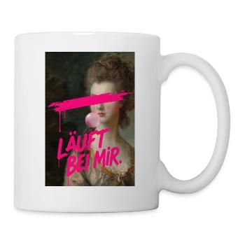 Läuft Bei Mir Neon Graffiti - Tasse - Weiß - Rechts