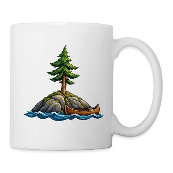 Inselglück – Kanu, Wald und Freiheit - Tasse - Weiß - Rechts