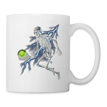 Blitzskelett-Pickleball - Tasse - Weiß - Rechts