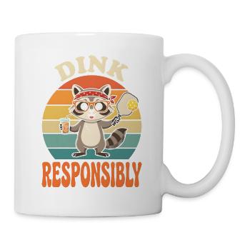 Dink Verantwortungsvoll lustiger Waschbär - Tasse - Weiß - Rechts