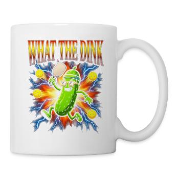 Was zum Teufel Funny Pickle - Tasse - Weiß - Rechts