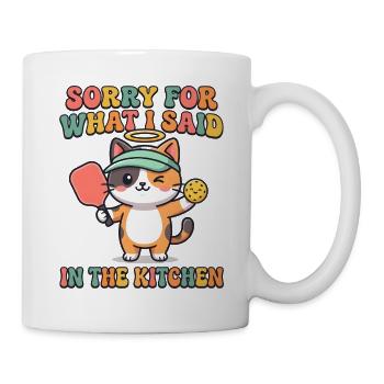 Entschuldigung, was ich gesagt habe, Katze - Tasse - Weiß - Rechts