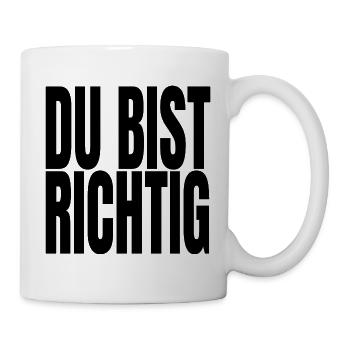 Du bist richtig – Mutmacher & Selbstwert | AMFI - Tasse - Weiß - Rechts