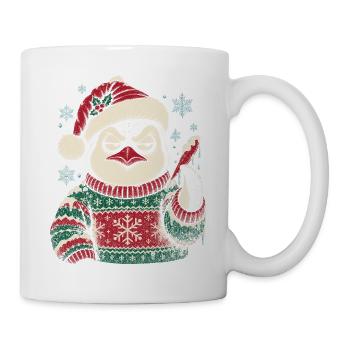 Grumpy Penguin Weihnachtspullover - Tasse - Weiß - Rechts