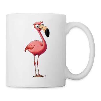 Cooler Flamingo - Tasse - Weiß - Rechts