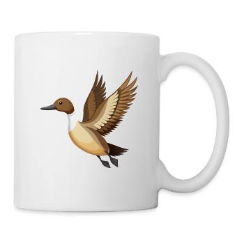 Schwanzente fliegt - Tasse - Weiß - Rechts