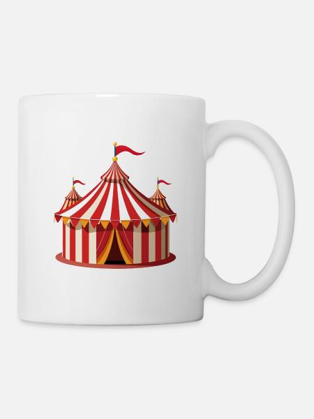 Zirkuszelt - Tasse - Weiß