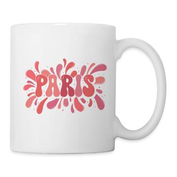 París Rosé Splash Pop-Art - Tasse - Weiß - Rechts