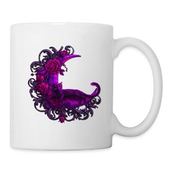 Dark Romance Buch Club – Mystic Gothic Katze - Tasse - Weiß - Rechts