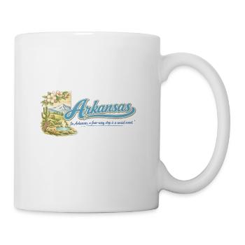 Arkansas Retro Vintage Natural State Nature Design - Tasse - Weiß - Rechts