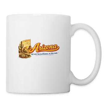 Arizona Retro Vintage Desert Cactus Sunset Design - Tasse - Weiß - Rechts