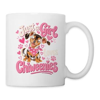 Just a Girl Loves Chihuahuas - Tasse - Weiß - Rechts
