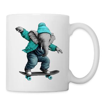 Elefant Freestyle - Tasse - Weiß - Rechts