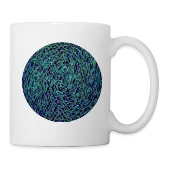 Neon Kaleidoskop Geometrie - Tasse - Weiß - Rechts