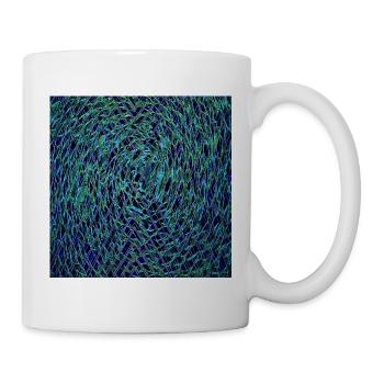 Kaleido Neon Muster - Tasse - Weiß - Rechts