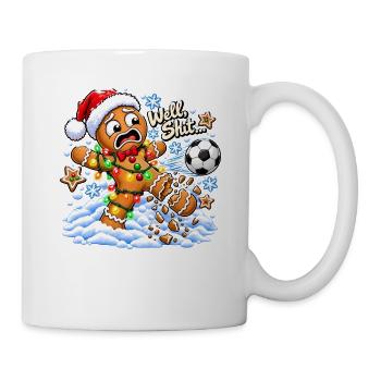 Well Shit Gingerbread Soccer Player Christmas - Tasse - Weiß - Rechts