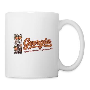 Georgia Retro Vintage Peach State Peaches Design - Tasse - Weiß - Rechts