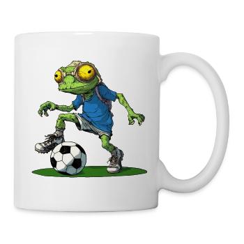 Chamäleon Fussball - Tasse - Weiß - Rechts