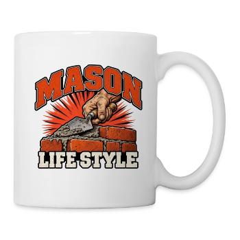 Mason Lifestyle Ziegelwerk - Tasse - Weiß - Rechts